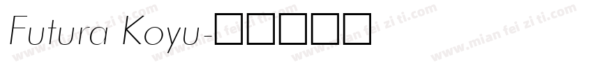 Futura Koyu字体转换